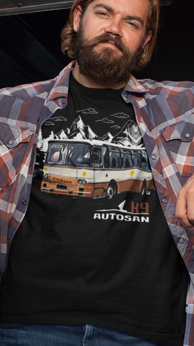 AUTOSAN H9 autobus koszulka męska z nadrukiem PRL 8 rozmiarów NOWA