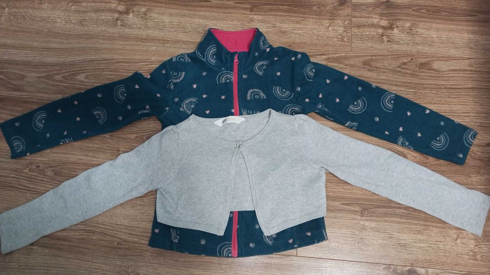 Bluza polarowa 7-8 i bolerko 122/128 H&M