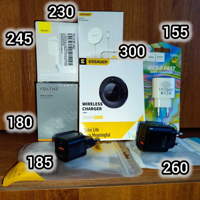 Быстрая зарядка Ugreen 30w 20w x515, Baseus 45w 20w швидка зарядка