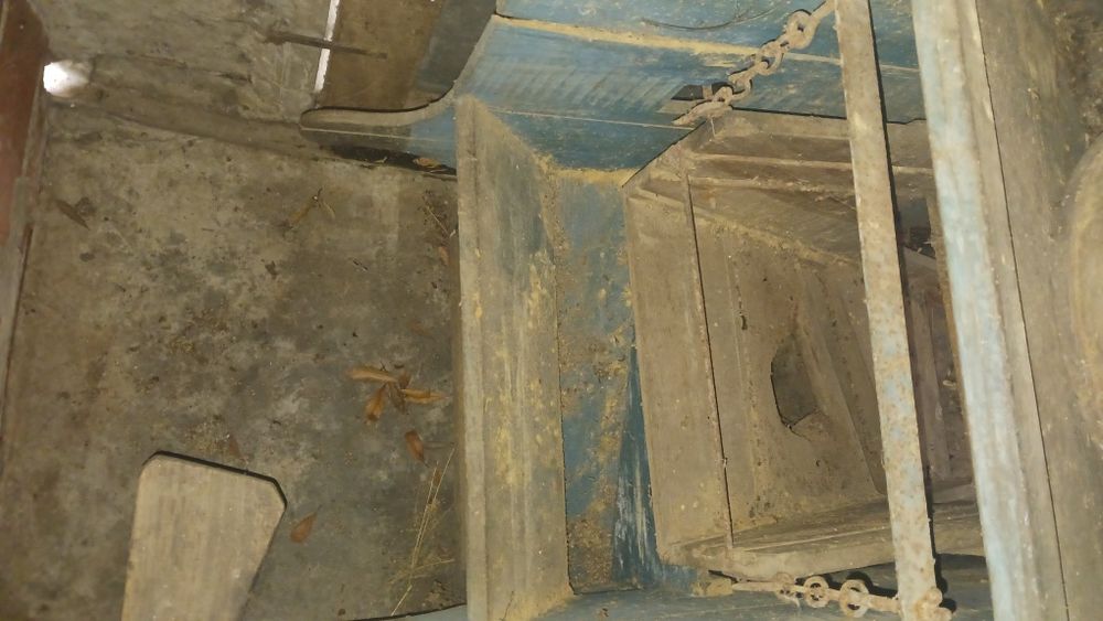 Limpadores de cereais a funcionar