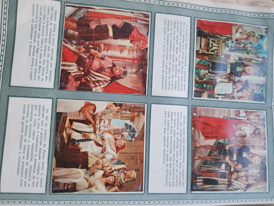 Caderneta cromos Os Dez Mandamentos