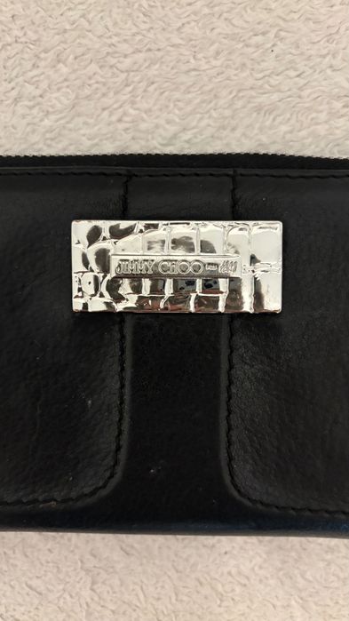 Portfel Jimmy Choo  skórzany czarno
