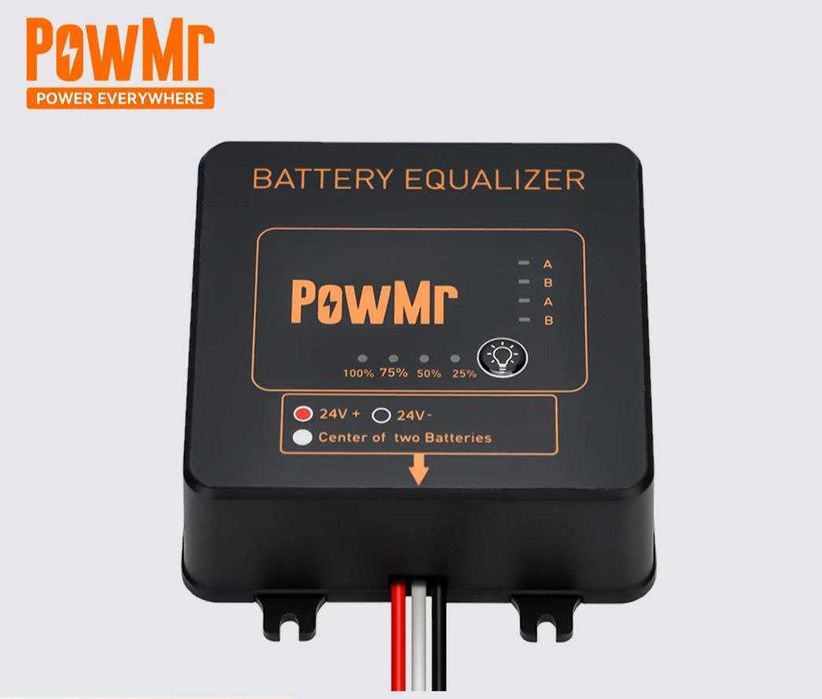 Балансир PowMr, Mazava, PLC 10 24 В, 48 В з вольтметрами.