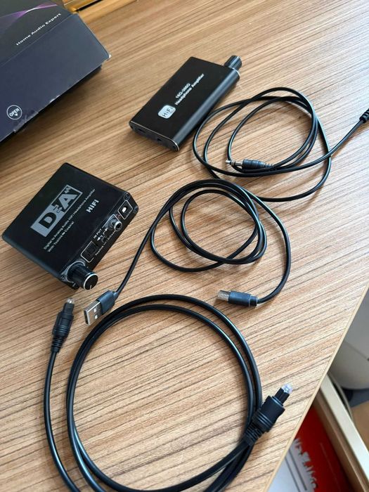 Zestaw DAC + wzmacniacz słuchawkowy Hi-Fi + Konwerter optyczny