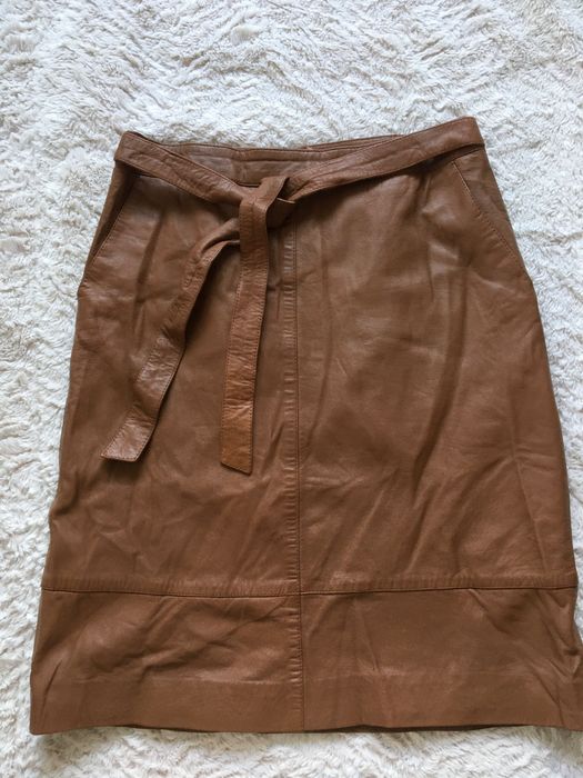 Spódnica-skóra jagnięca M