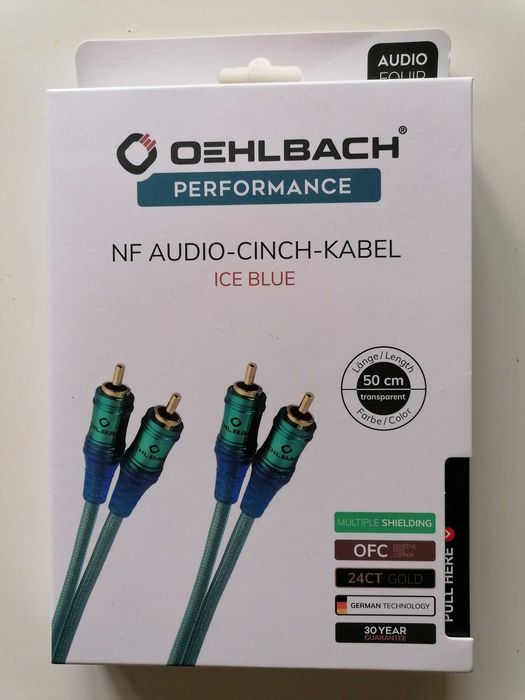 kabel audio Oehlbach Performance Ice Blue 2xRCA-2xRCA