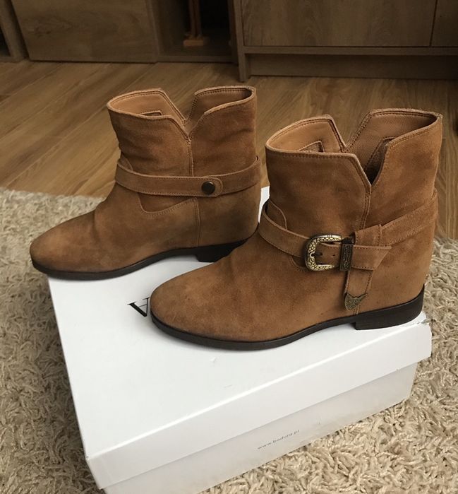 Buty botki jak Isabel Marant Badura Alegra rozmiar 37 beżowe