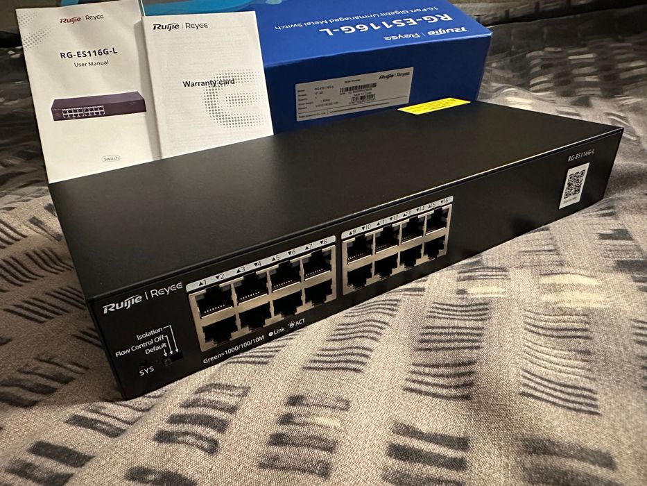 Коммутатор Свіч RG-ES116G-L Потужний, стабільний і дуже надійний