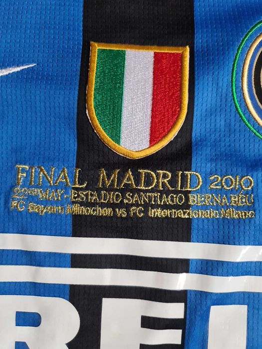 Match Issue Nike Inter Milano 2009/2010 Mario Balotelli 45 koszulka M UEFA Champions League Finał