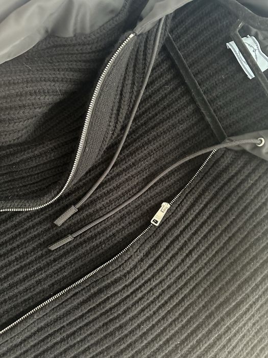 Prada Re-Nylon kurtka dzianinowa z kapturem – IT 42