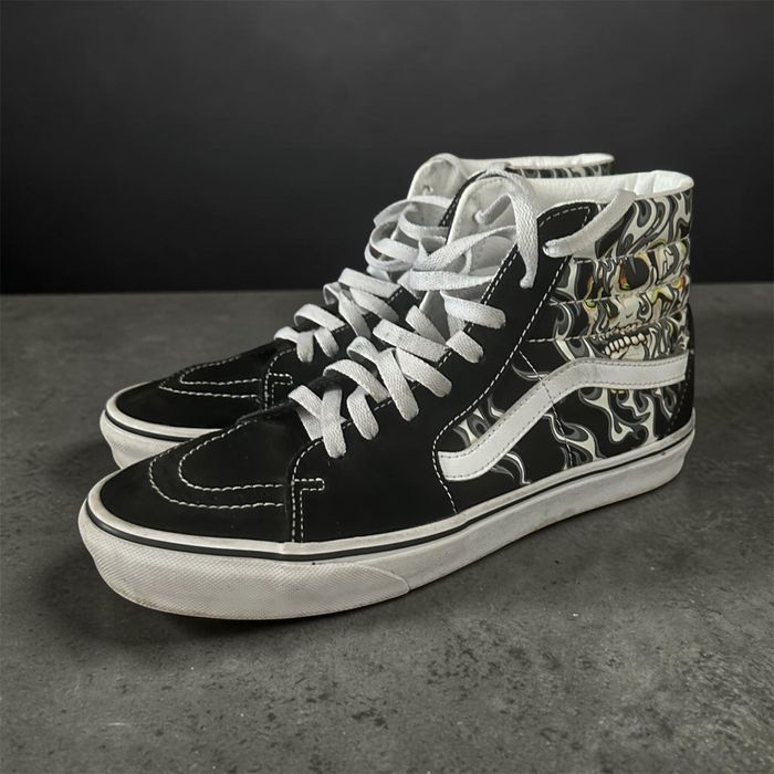 Vans Sk8 hi Flame skull