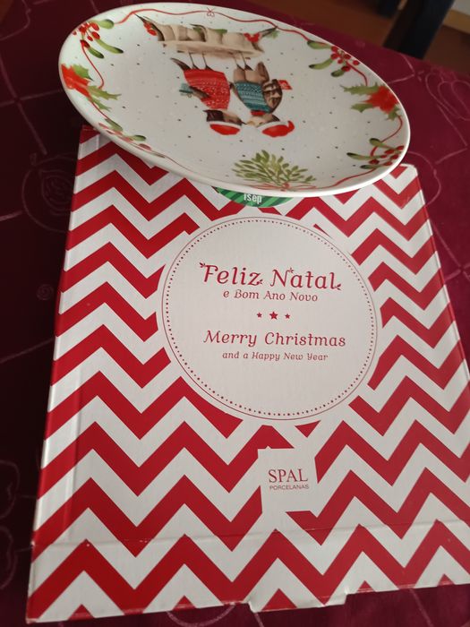 Prato Spal Tema Natal nunca usado