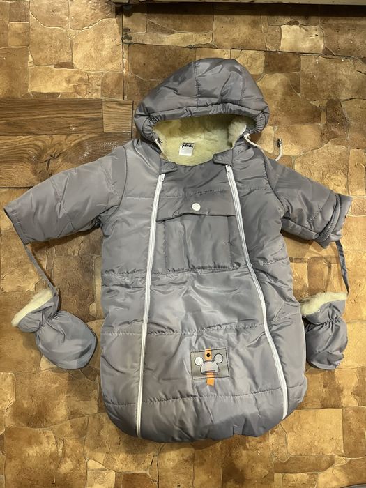 Теплий зимовий конверт для малюка 56 розмір