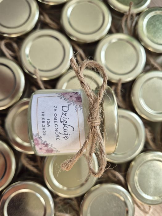 Podziękowania dla gości - Świeczki sojowe