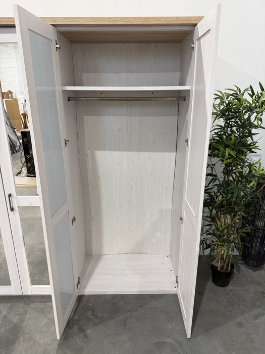 Ładna biała szafa z lustrem 240 cm super stan dowóz wysyłka