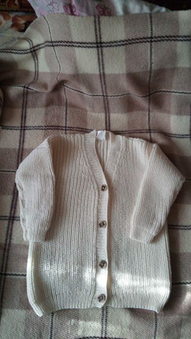 Hand made кардиган молочного кольору, вовна