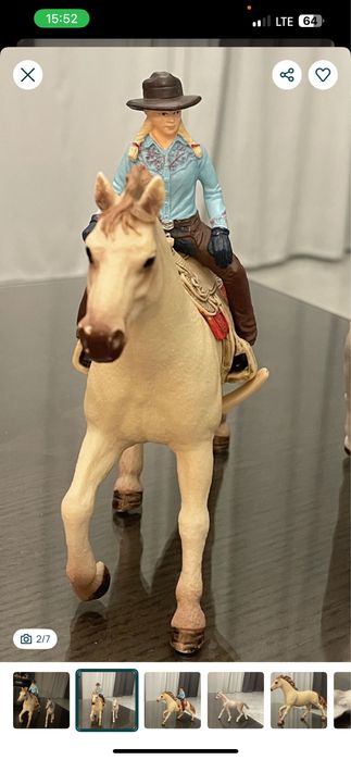 Schleich i dziewczynka 2 szt konik figurki