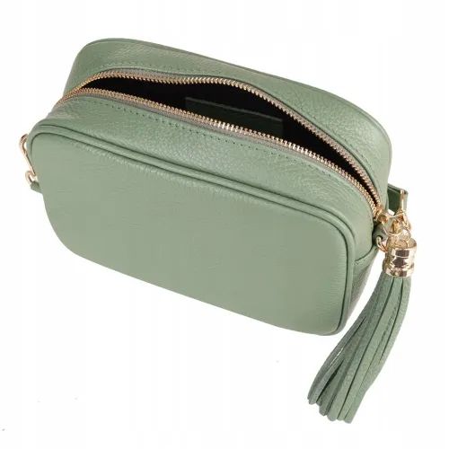 torebka listonoszka z frędzlem skórzana