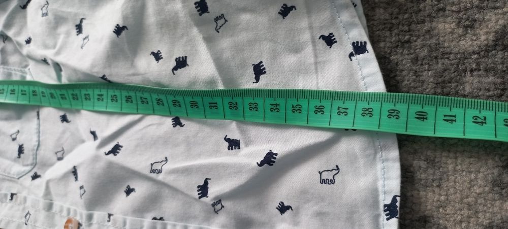 Koszula błękitna w słoniki r. 98