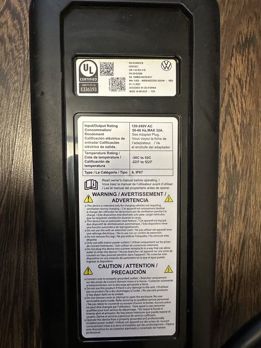 Зарядний пристрій для електромобіля tipe 1