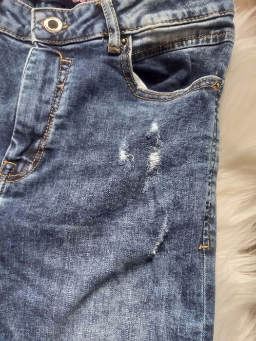 Spodnie meskie  jeans przetarcia Black Label M roz 38 Mex 30 rurki