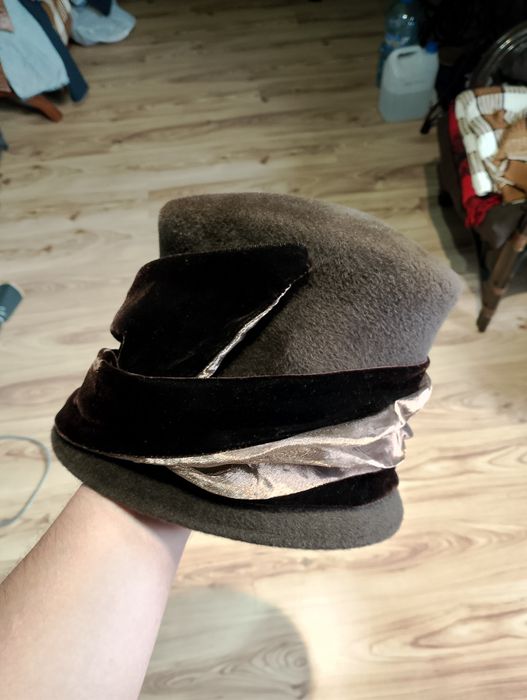 Brązowy Damski Kapelusz Z Futra Królika Peter Bettley