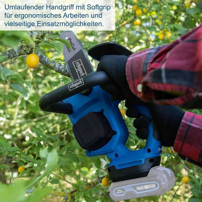 Пила ланцюгова аккумуляторная Scheppach BC-TCS200-X міні пилка цепная