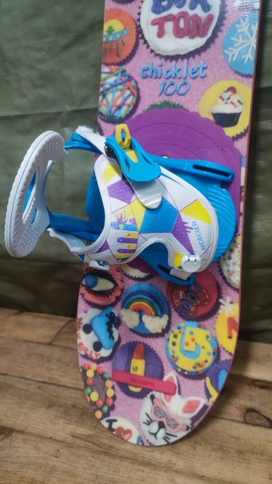 Nr 71 Deska dziecięca snowboardowa Burton Chicklet 100 cm + wiązania