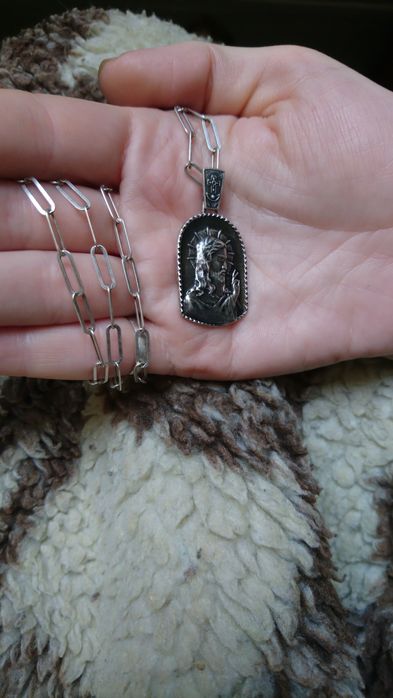 Ладанка. Иконка. Серебро с чернением. Пробы 925. Массивная.