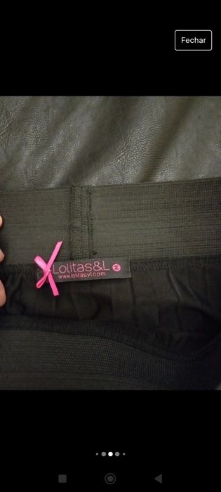 Saia em ecopele e renda