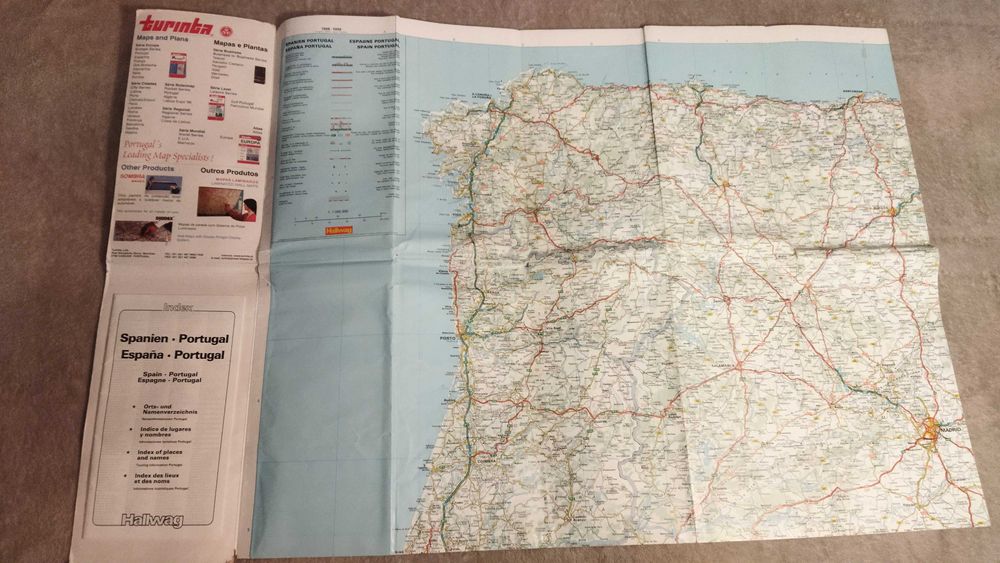 Mapa Espanha Portugal série Europa