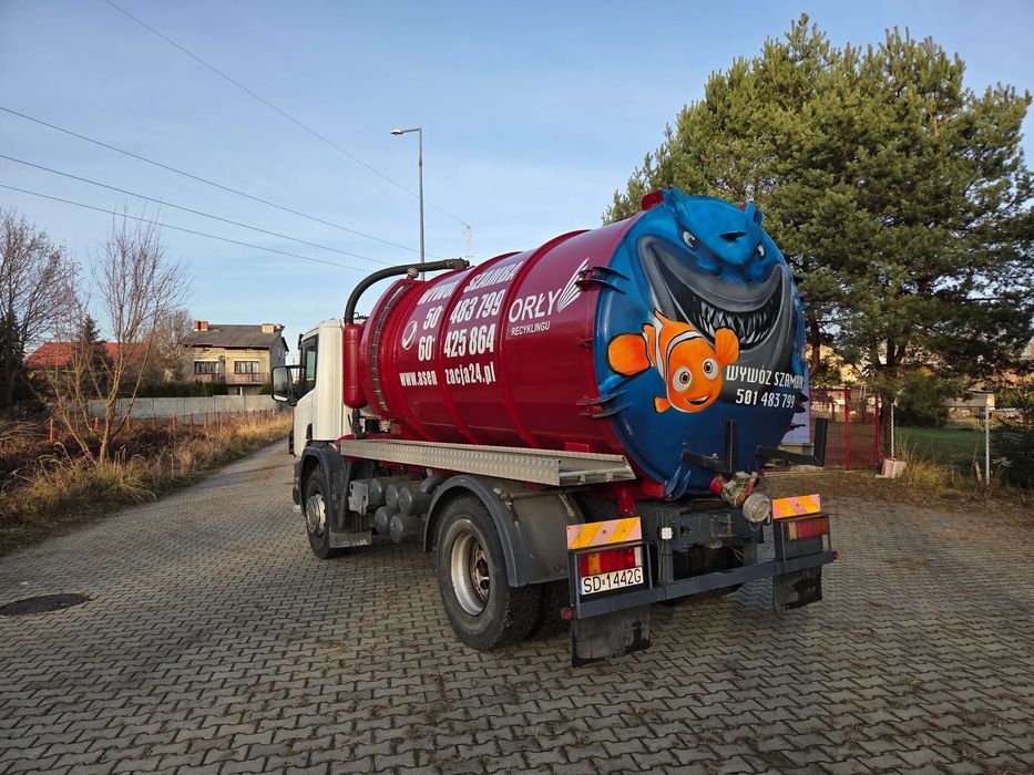 Scania P94  Asenizacyjny Specjalny Beczka Beczkowóz POMPA DEMAG Opticruise