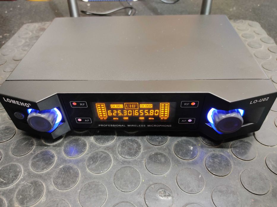 Conjunto microfones sem fio uhf