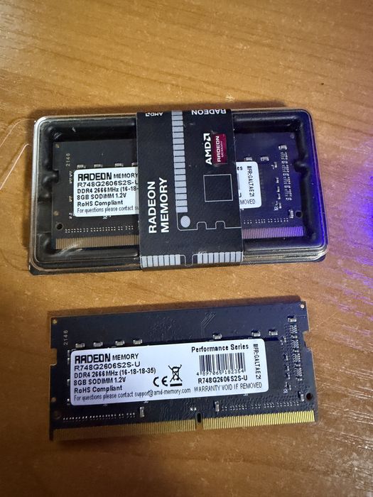 Пам'ять для ноутбука DDR4, 2х8Gb, 2666MHz Нова! Ціна за 1 планку!