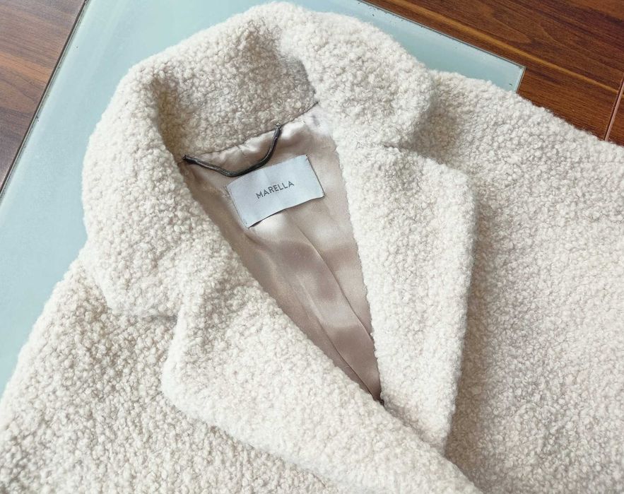 Max Mara kobiecy flauszowy płaszczyk 36