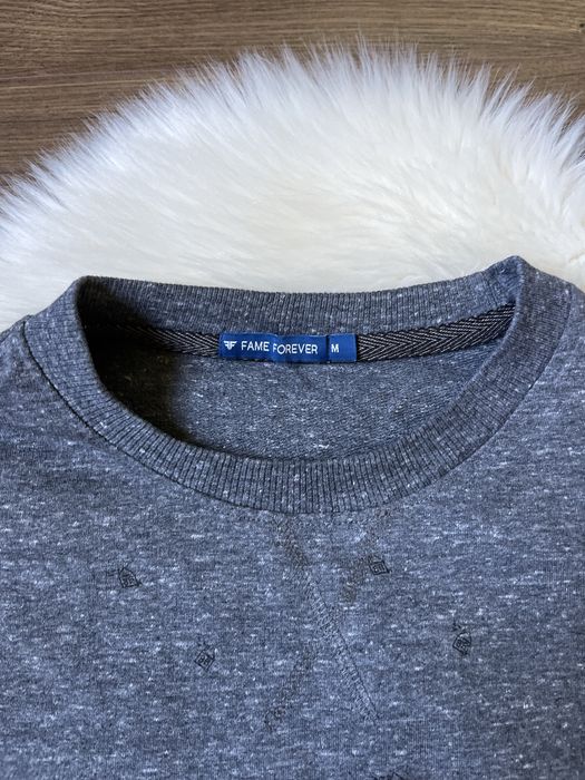 Fame forever szara bluza melanż 38 M bawełniana
