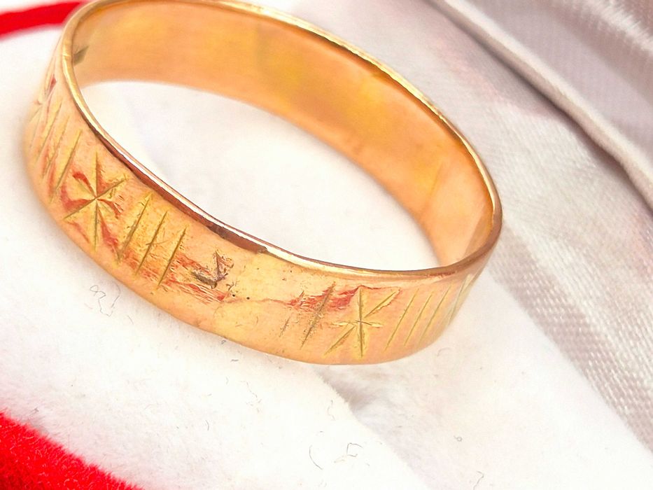 DUŻA złota obrączka 585 (14K)