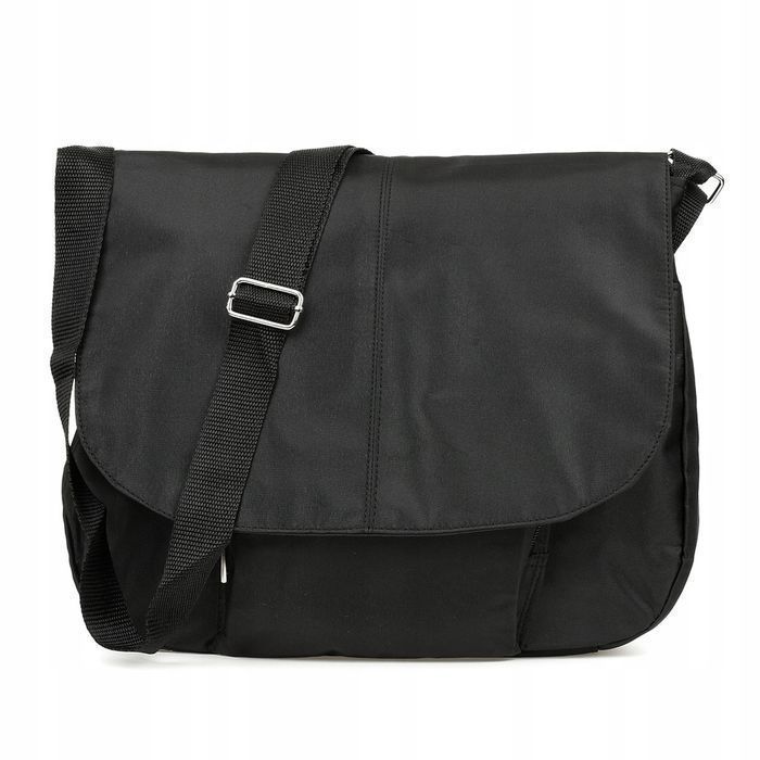 Damska Torebka lekka listonoszka materiałowa pojemna z klapą