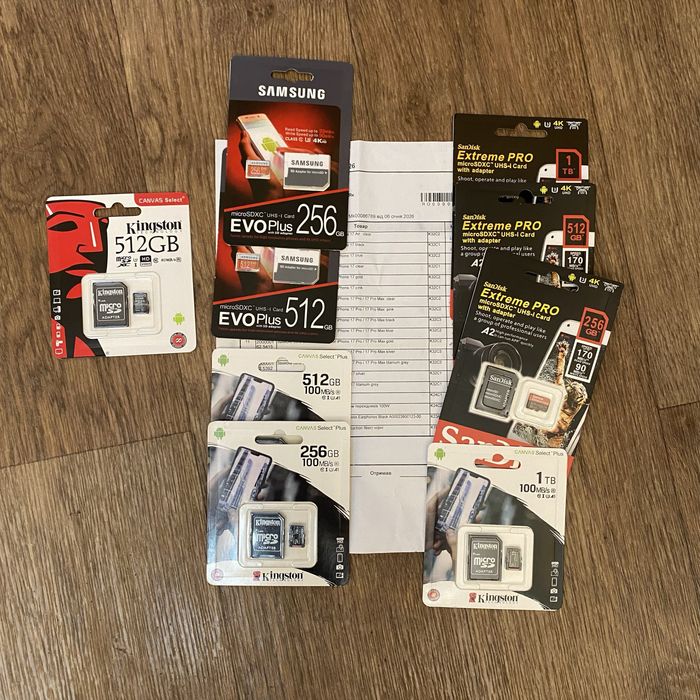 ‼️ЯКІСНА карта памяти 4К 10 клас64/128/256/512/1тб micro sd USB Флешка