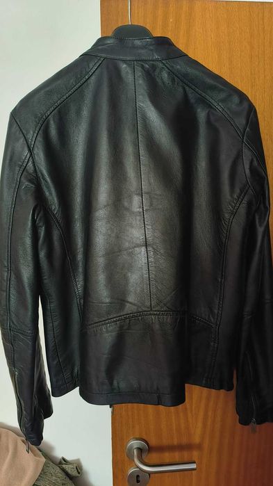 Blusão de cabedal verdadeiro