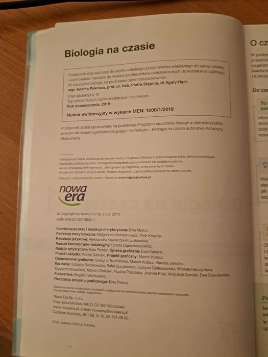 Biologia na czasie. Klasa 1. Zakres podstawowy.