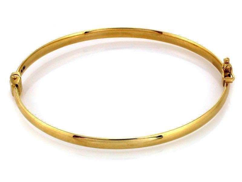 Nowa Bransoletka Złota sztywna Bangle próba 585 bez zdobień. Sklep