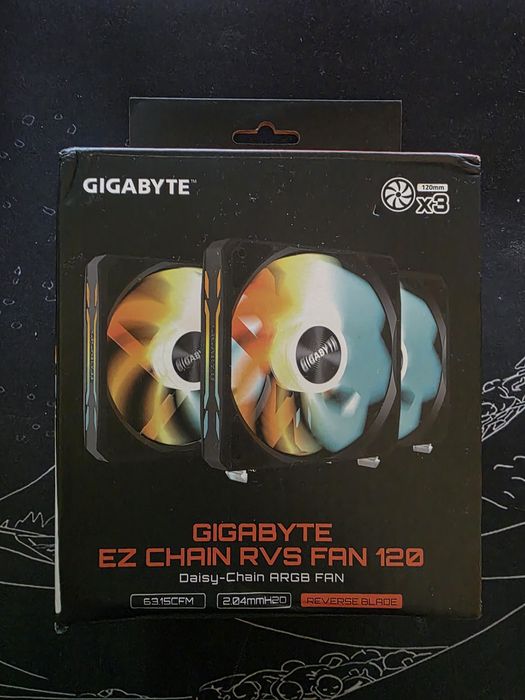 Wentylatory Gigabyte Ez Chain 1 x RVS Fan 120 2x Fan 120