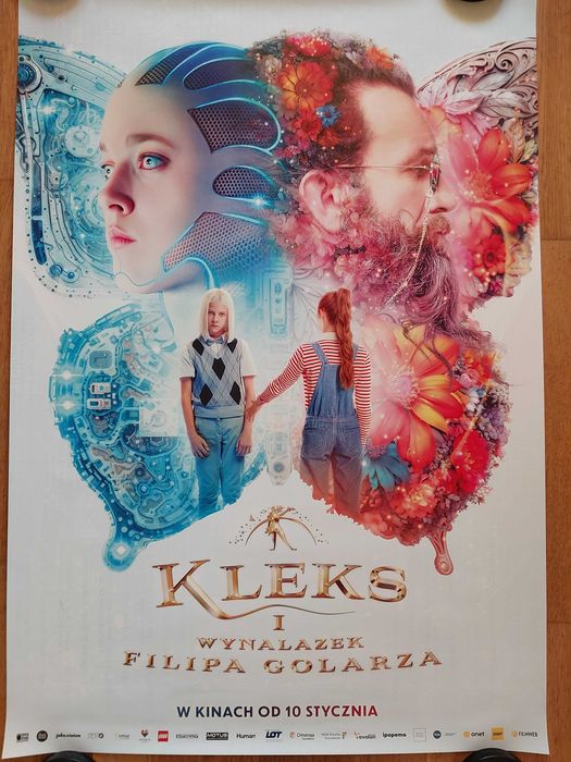Plakat filmowy ,,Kleks i wynalazek Filipa Golarza"