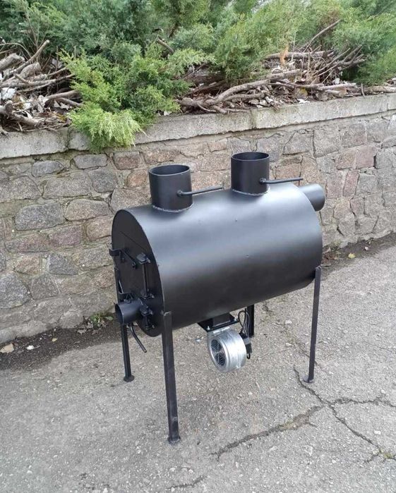 Бліндажна піч буржуйка пічка печь с турбиной окопная печка буржуйка