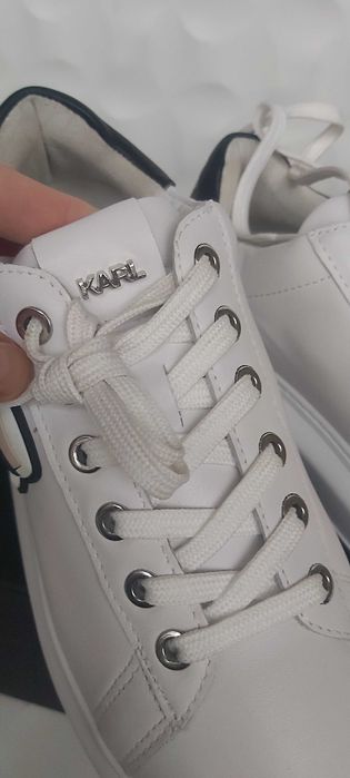 NOWE ORYGINALNE sneakersy białe KARL LAGERFELD trampki 37