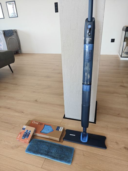 Mop elektryczny PHILIPS OneUp XV5113/01 czas pracy do 70 minut, 2x szybsze mopowanie (Bezprzewodowy)