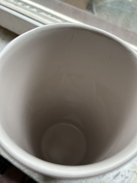Wazon Pepco 25,5 cm biały ze wzorem nowoczesny boho skandynawski