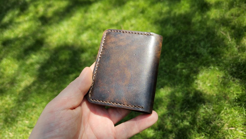 Borubar Skóroszyj - mini portfel z cielęcej skóry