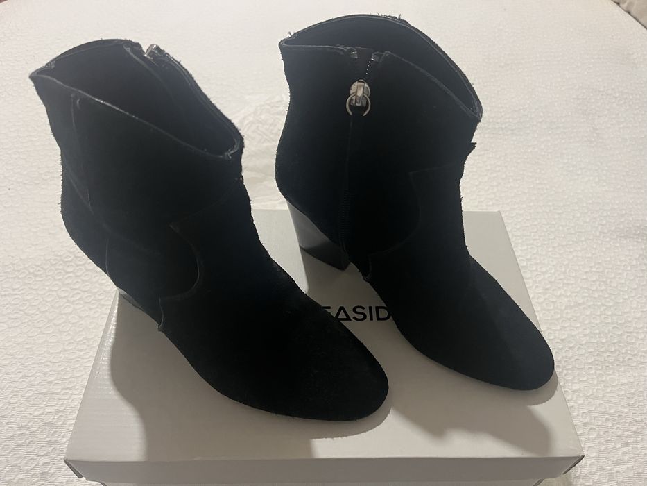 Botins camurça preta - Zara - 35